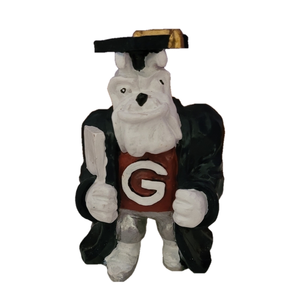 UGA Georgia Bulldog Graduation Figurine - Black and Red